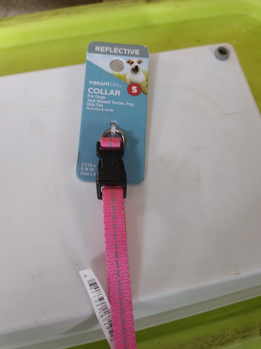 Vibrant Reflective Pink Dog Collar - Small